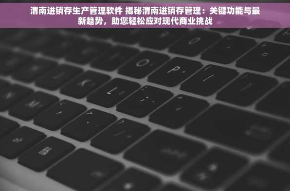 渭南进销存生产管理软件 揭秘渭南进销存管理：关键功能与最新趋势，助您轻松应对现代商业挑战