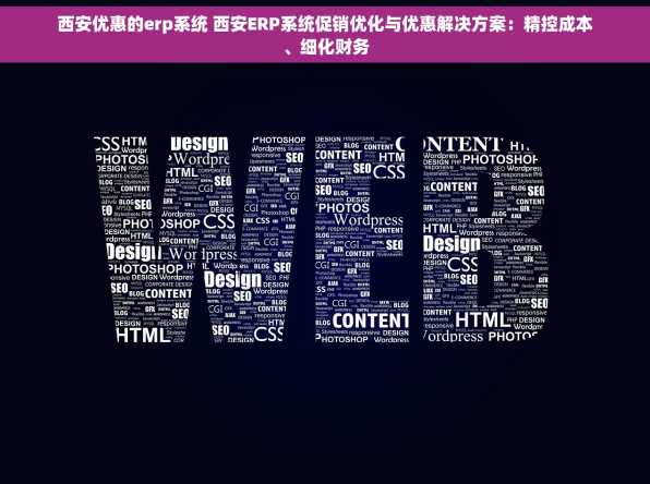 西安优惠的erp系统 西安ERP系统促销优化与优惠解决方案：精控成本、细化财务