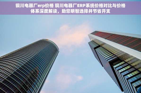 铜川电器厂erp价格 铜川电器厂ERP系统价格对比与价格体系深度解读，助您明智选择并节省开支