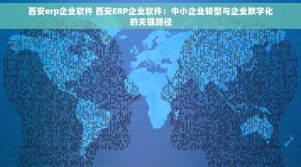 西安erp企业软件 西安ERP企业软件：中小企业转型与企业数字化的关键路径