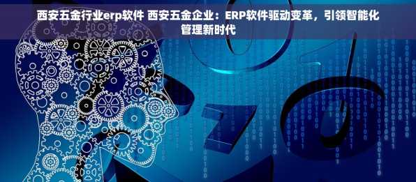 西安五金行业erp软件 西安五金企业：ERP软件驱动变革，引领智能化管理新时代
