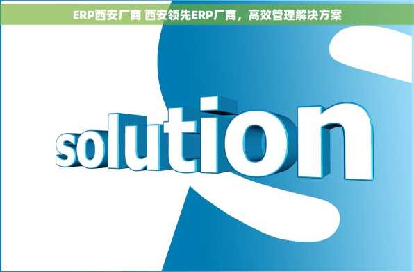 ERP西安厂商 西安领先ERP厂商，高效管理解决方案