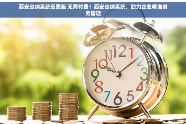 西安出纳系统免费版 无需付费！西安出纳系统，助力企业精准财务管理