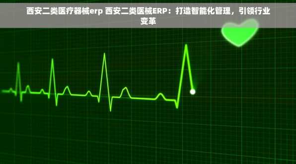 西安二类医疗器械erp 西安二类医械ERP：打造智能化管理，引领行业变革
