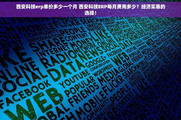 西安科技erp单价多少一个月 西安科技ERP每月费用多少？经济实惠的选择！