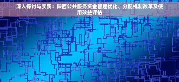 深入探讨与实践：陕西公共服务资金管理优化、分配机制改革及使用效益评估