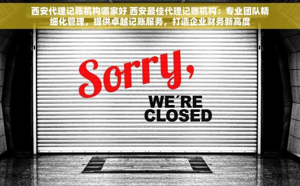 西安代理记账机构哪家好 西安最佳代理记账机构：专业团队精细化管理，提供卓越记账服务，打造企业财务新高度
