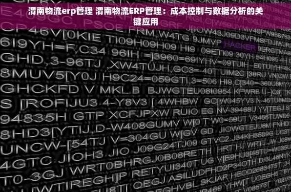 渭南物流erp管理 渭南物流ERP管理：成本控制与数据分析的关键应用