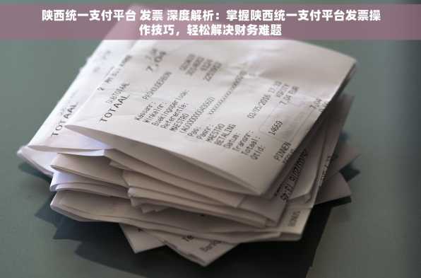 陕西统一支付平台 发票 深度解析：掌握陕西统一支付平台发票操作技巧，轻松解决财务难题