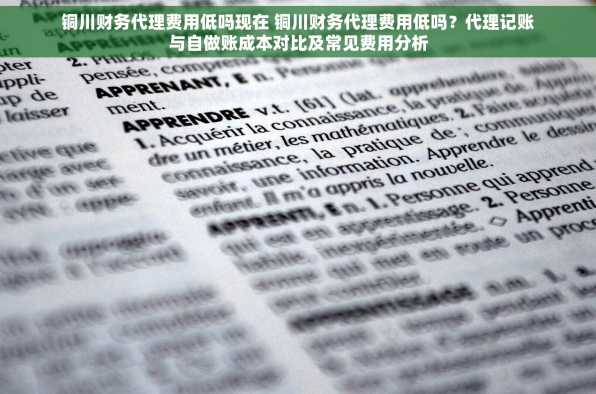 铜川财务代理费用低吗现在 铜川财务代理费用低吗？代理记账与自做账成本对比及常见费用分析