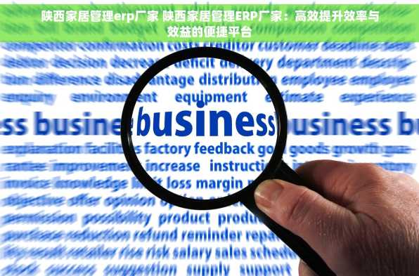 陕西家居管理erp厂家 陕西家居管理ERP厂家：高效提升效率与效益的便捷平台