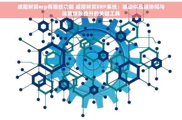 咸阳财贸erp有哪些功能 咸阳财贸ERP系统：驱动供应链协同与运营绩效提升的关键工具