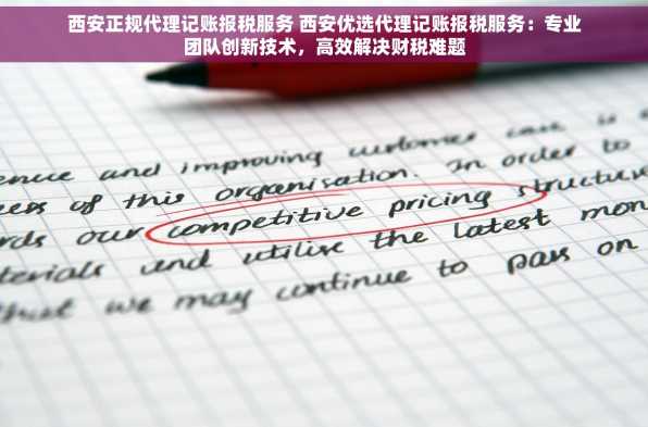 西安正规代理记账报税服务 西安优选代理记账报税服务：专业团队创新技术，高效解决财税难题