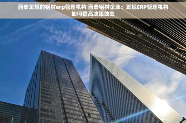 西安正规的铝材erp管理机构 西安铝材企业：正规ERP管理机构如何提高决策效率