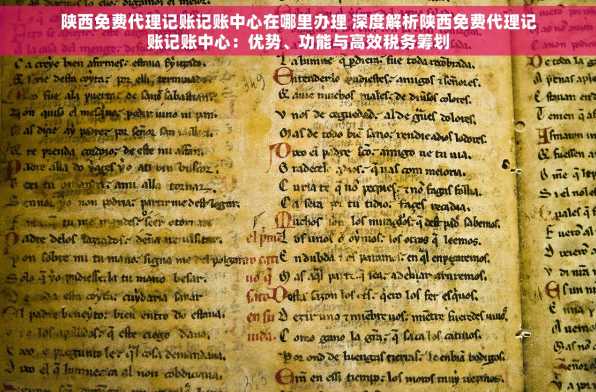 陕西免费代理记账记账中心在哪里办理 深度解析陕西免费代理记账记账中心：优势、功能与高效税务筹划