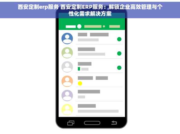 西安定制erp服务 西安定制ERP服务：解锁企业高效管理与个性化需求解决方案