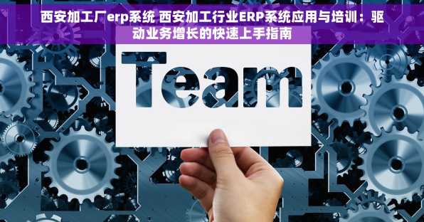 西安加工厂erp系统 西安加工行业ERP系统应用与培训：驱动业务增长的快速上手指南