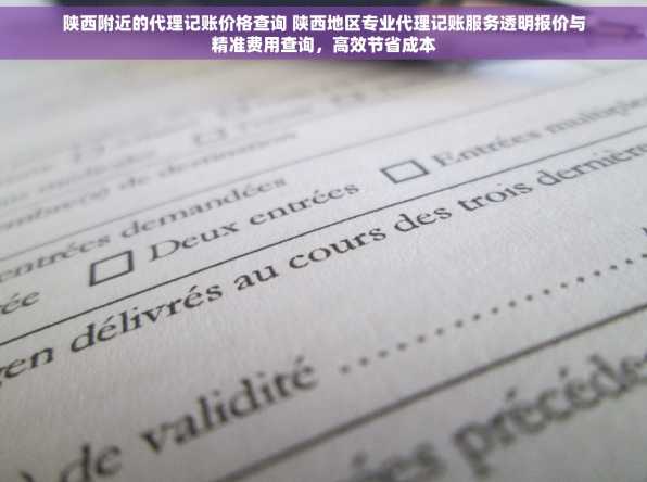 陕西附近的代理记账价格查询 陕西地区专业代理记账服务透明报价与精准费用查询，高效节省成本