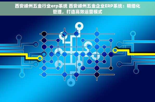 西安嵊州五金行业erp系统 西安嵊州五金企业ERP系统：精细化管理，打造高效运营模式