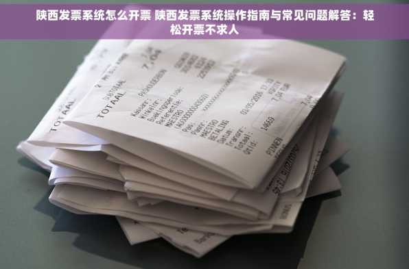 陕西发票系统怎么开票 陕西发票系统操作指南与常见问题解答：轻松开票不求人