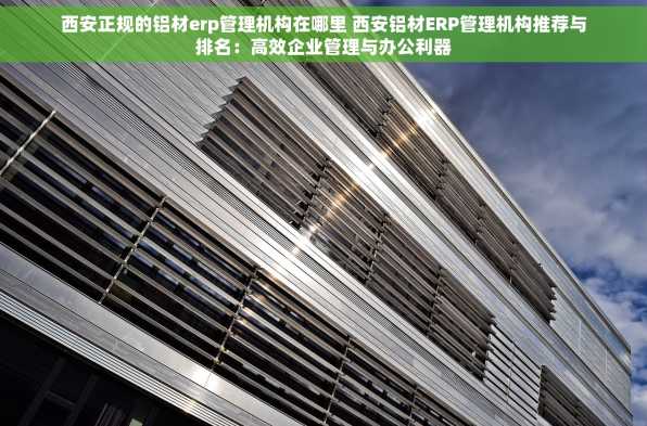 西安正规的铝材erp管理机构在哪里 西安铝材ERP管理机构推荐与排名：高效企业管理与办公利器