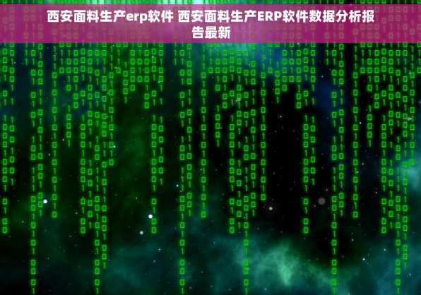 西安面料生产erp软件 西安面料生产ERP软件数据分析报告最新