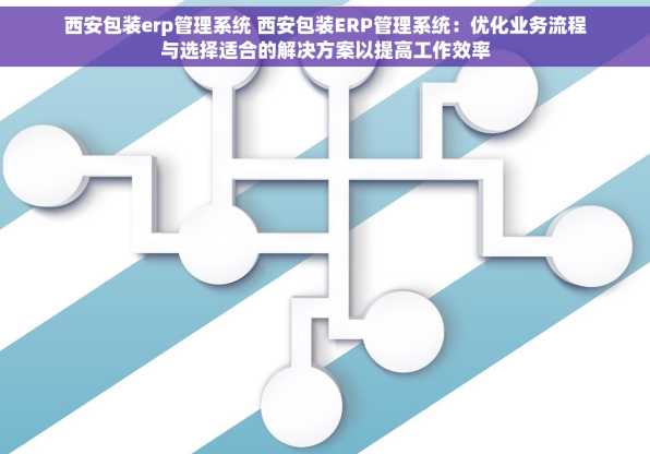 西安包装erp管理系统 西安包装ERP管理系统：优化业务流程与选择适合的解决方案以提高工作效率