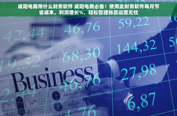 咸阳电商用什么财务软件 咸阳电商必备！使用此财务软件每月节省成本，利润增长%，轻松管理账目运营无忧