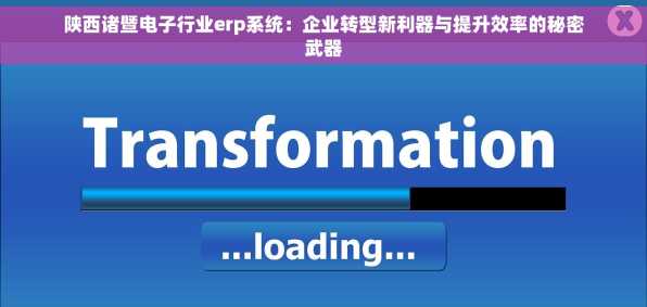 陕西诸暨电子行业erp系统：企业转型新利器与提升效率的秘密武器