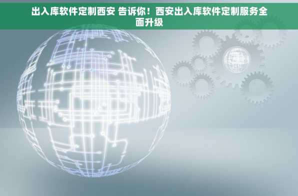 出入库软件定制西安 告诉你！西安出入库软件定制服务全面升级