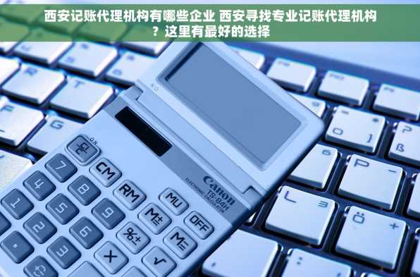 西安记账代理机构有哪些企业 西安寻找专业记账代理机构？这里有最好的选择