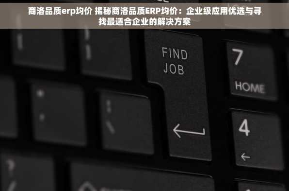 商洛品质erp均价 揭秘商洛品质ERP均价：企业级应用优选与寻找最适合企业的解决方案
