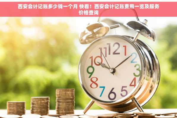 西安会计记账多少钱一个月 快看！西安会计记账费用一览及服务价格查询