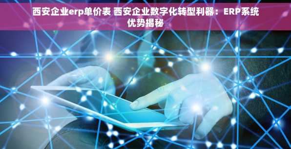 西安企业erp单价表 西安企业数字化转型利器：ERP系统优势揭秘