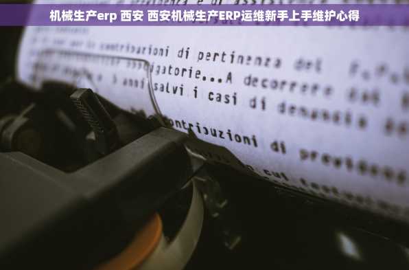 机械生产erp 西安 西安机械生产ERP运维新手上手维护心得