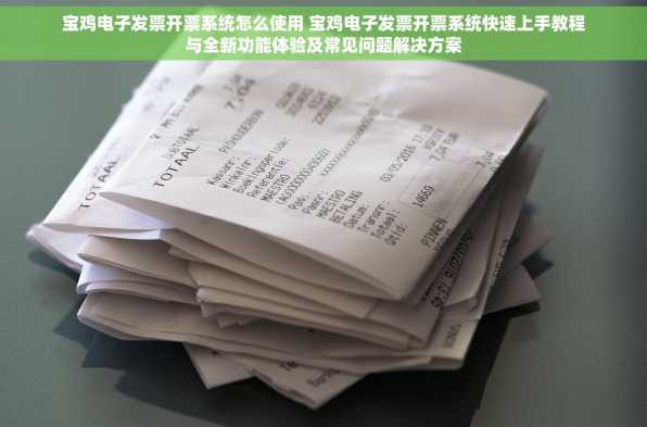 宝鸡电子发票开票系统怎么使用 宝鸡电子发票开票系统快速上手教程与全新功能体验及常见问题解决方案