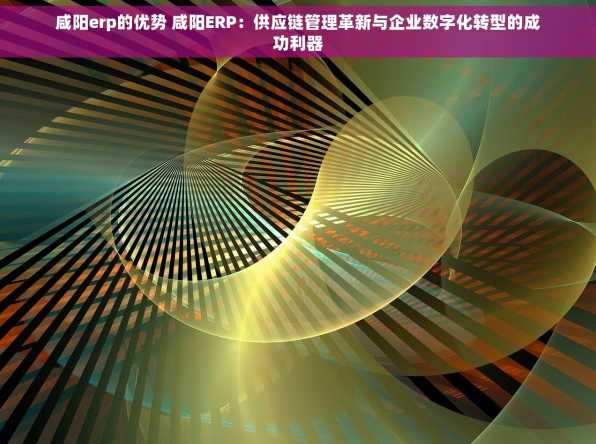 咸阳erp的优势 咸阳ERP：供应链管理革新与企业数字化转型的成功利器