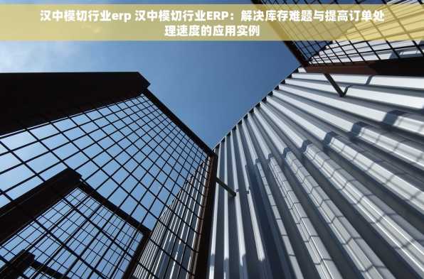 汉中模切行业erp 汉中模切行业ERP：解决库存难题与提高订单处理速度的应用实例