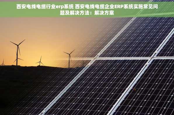 西安电线电缆行业erp系统 西安电线电缆企业ERP系统实施常见问题及解决方法：解决方案