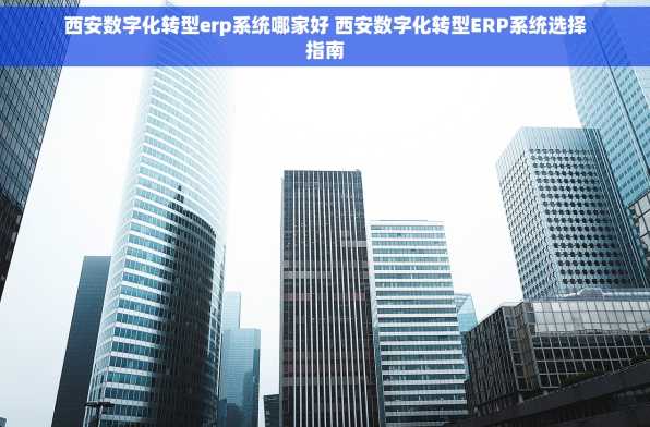 西安数字化转型erp系统哪家好 西安数字化转型ERP系统选择指南