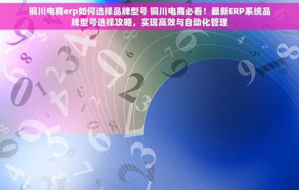 铜川电商erp如何选择品牌型号 铜川电商必看！最新ERP系统品牌型号选择攻略，实现高效与自动化管理
