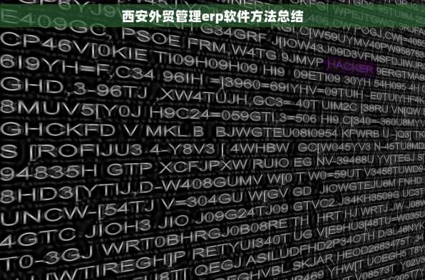 西安外贸管理erp软件方法总结