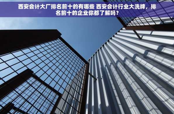 西安会计大厂排名前十的有哪些 西安会计行业大洗牌，排名前十的企业你都了解吗？