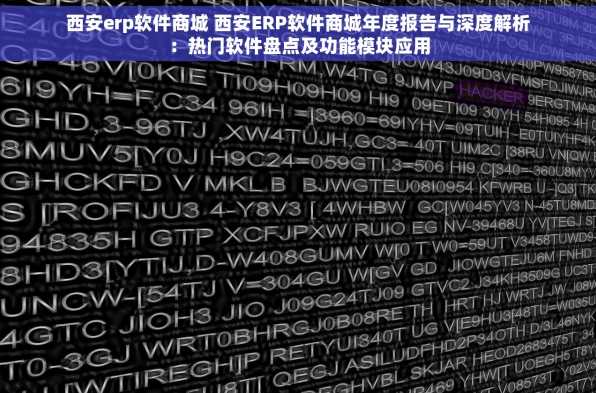西安erp软件商城 西安ERP软件商城年度报告与深度解析：热门软件盘点及功能模块应用