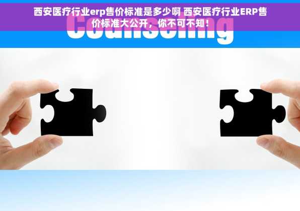 西安医疗行业erp售价标准是多少啊 西安医疗行业ERP售价标准大公开，你不可不知！