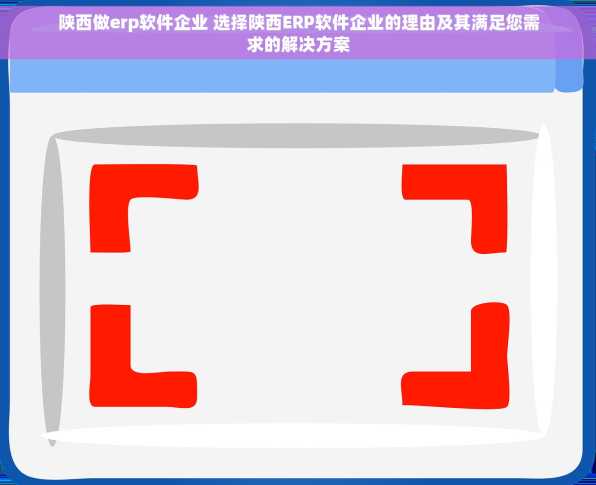 陕西做erp软件企业 选择陕西ERP软件企业的理由及其满足您需求的解决方案