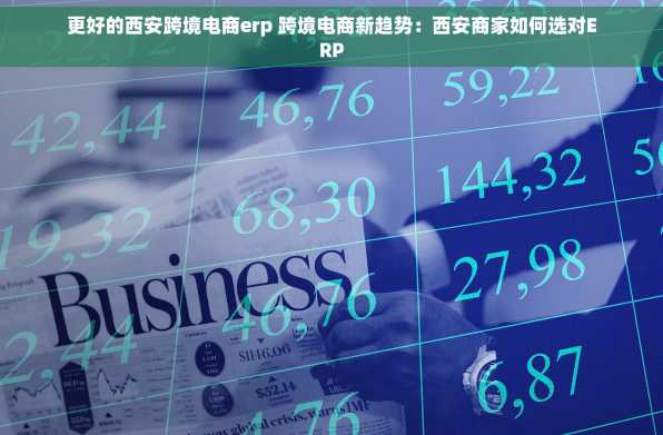 更好的西安跨境电商erp 跨境电商新趋势：西安商家如何选对ERP