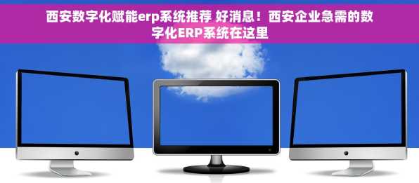 西安数字化赋能erp系统推荐 好消息！西安企业急需的数字化ERP系统在这里