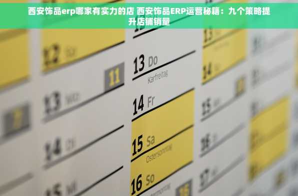 西安饰品erp哪家有实力的店 西安饰品ERP运营秘籍：九个策略提升店铺销量
