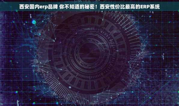 西安国内erp品牌 你不知道的秘密！西安性价比最高的ERP系统